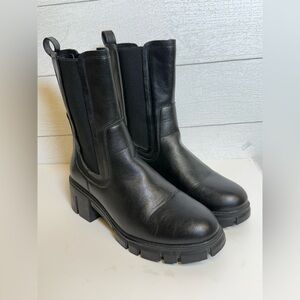 Tinstree Women’s Black Combat Chunky Boots Size 10